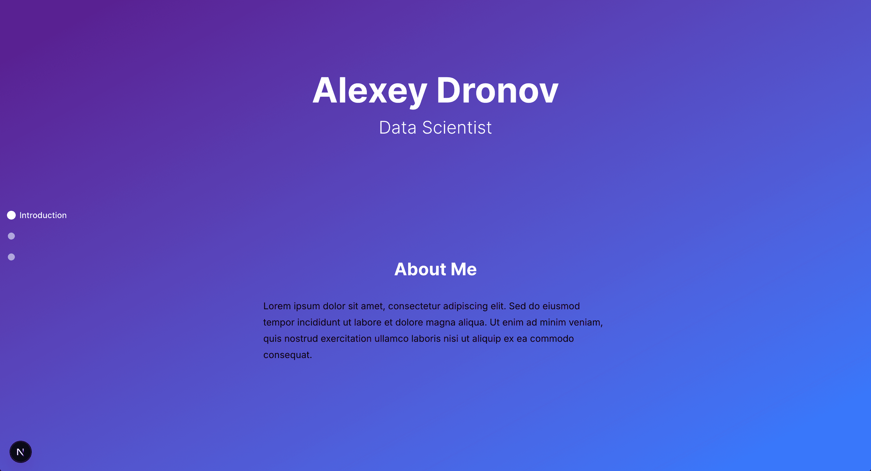 V0 of the website coded without AI tools
